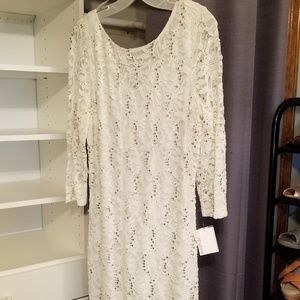 White sequin dress